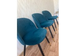 Стул на металлокаркасе Gabi 1 бежевый / черный с серебряными наконечниками фото покупателя 65