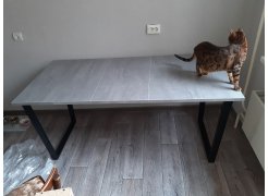 Стол Лота Лофт 140 25 мм юта / белый матовый фото покупателя 165