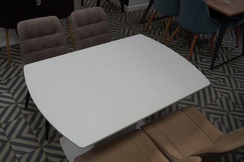 Стул на металлокаркасе Седа 360 К латте (velutto 08) / белый из шоурума 3