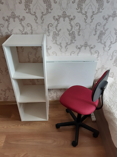 Откидной стол навесной СО1 дуб сонома / белый фото покупателя 4