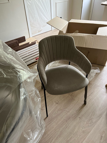 Стул на металлокаркасе Инклес темно-зеленый / черный глянец фото покупателя 27