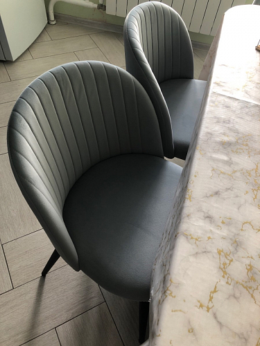 Стул на металлокаркасе Gabi gray / black фото покупателя 242