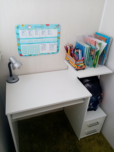 Компьютерный стол Джаз-24 левый дуб молочный фото покупателя 81