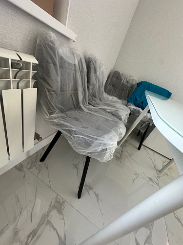 Стул на металлокаркасе Чилли К темно-серый (velutto 32) / черный фото покупателя 512