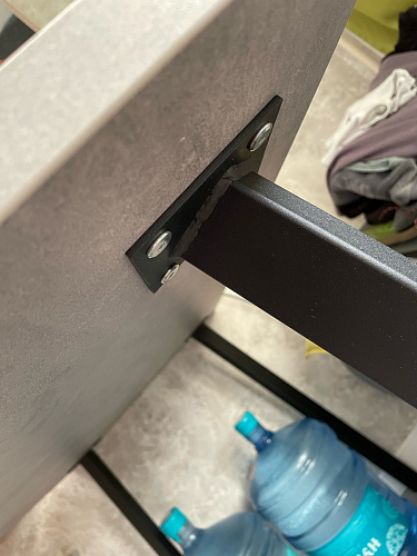 Стол Тринити Лофт 120 32 мм бетон / черный матовый фото покупателя 467