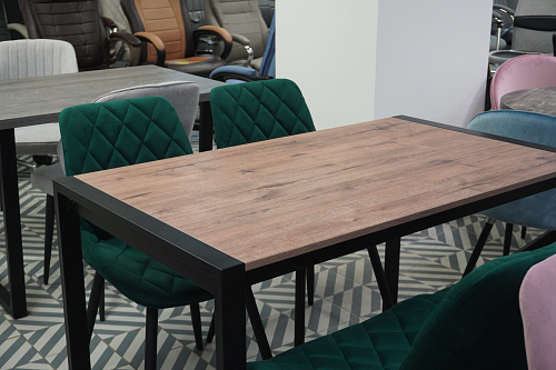 Стул на металлокаркасе Баодин К крутящийся фиолетовый teddy 944 / черный из шоурума 7