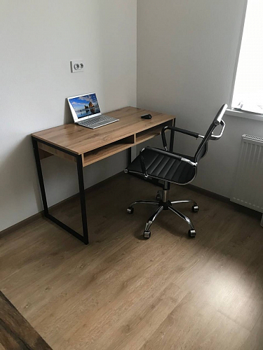 Письменный стол Леон Лофт черный матовый / дуб вотан фото покупателя 51