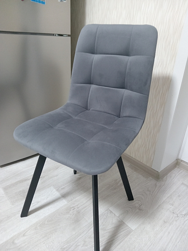 Стул на металлокаркасе Чилли светло-серый / белый каркас фото покупателя 181