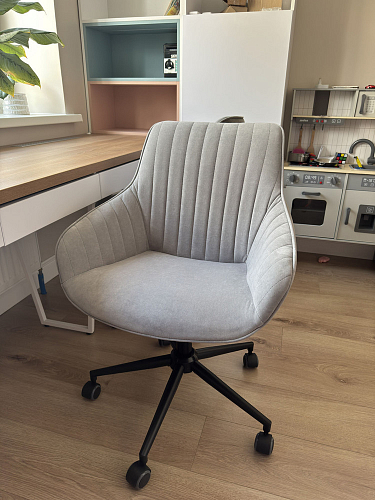 Компьютерное кресло Dublin/Дублин хром / вельвет графит фото покупателя 17