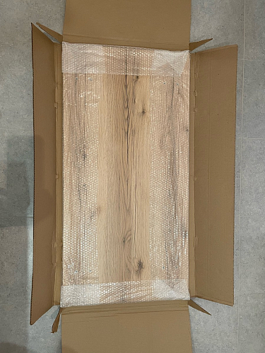 Стол Тринити Лофт 140 25 мм дуб делано темный / белый фото покупателя 146