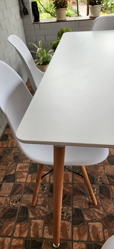 Стол Table 110 white / wood фото покупателя 8
