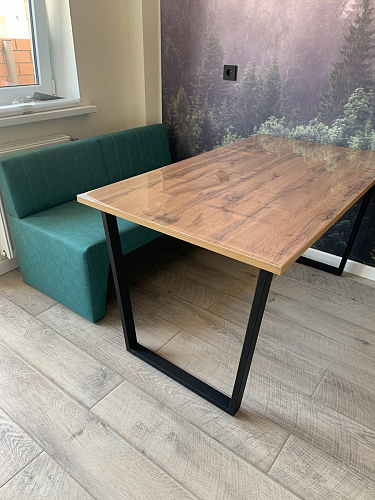 Деревянный стол Лота Лофт 140х80 черный матовый / бетон светлый фото покупателя 356