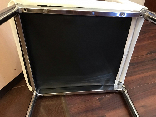 Стул на металлокаркасе DC2-001 black / white line / white фото покупателя 20