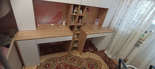 Письменный стол Комфорт 12.71 дуб золотой craft / белая аляска фото покупателя 132