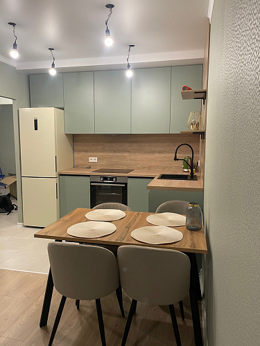 Стол Тринити Лофт 120 32 мм дуб галифакс табако / черный матовый фото покупателя 191