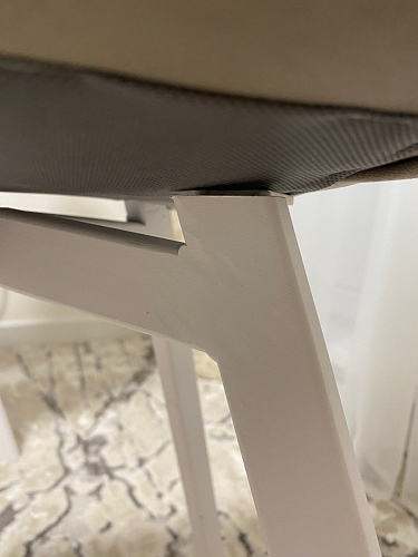 Стул на металлокаркасе Чилли К светло-серый велюр / черный каркас фото покупателя 331