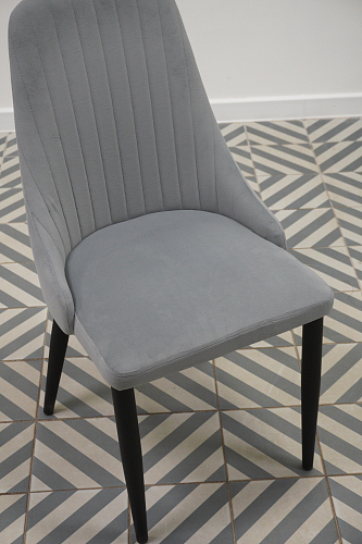 Стул на металлокаркасе Kora green / black из шоурума 15