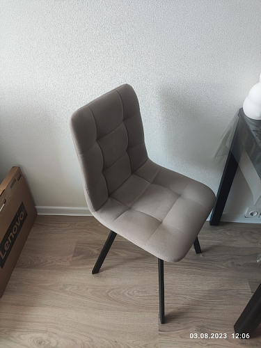 Стул на металлокаркасе Чилли К кирпичный / черный фото покупателя 112