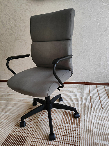 Компьютерное кресло Benefit флок серый 29 фото покупателя 43