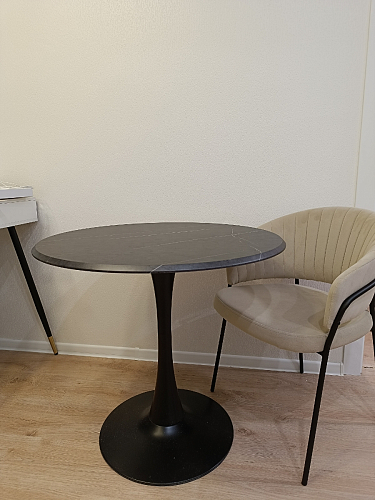 Стол Тулип 90х73 дуб вотан / белый фото покупателя 31