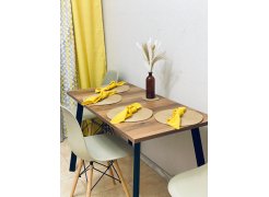 Деревянный стол Барон О 180 х 90 белая пленка шагрень / черный фото покупателя 48