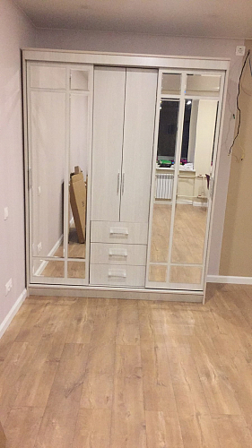 Шкаф-купе Маэстро ясень белый фото покупателя 3