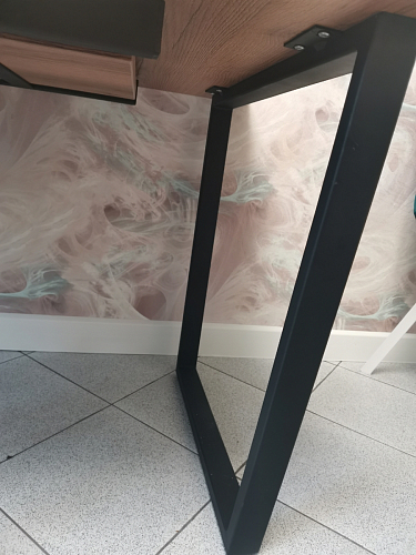 Деревянный стол Лота Лофт 140х80 черный матовый / бетон светлый фото покупателя 257