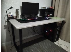 Деревянный стол Лота Лофт 120(160)х75 черный матовый / бетон светлый фото покупателя 118