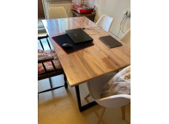 Деревянный стол Лота Лофт 120(160)х75 черный матовый / бетон светлый фото покупателя 262