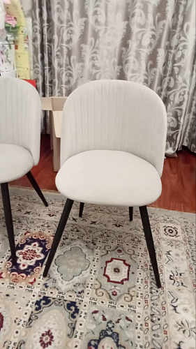 Стул на металлокаркасе Gabi 1 light purple / black фото покупателя 509