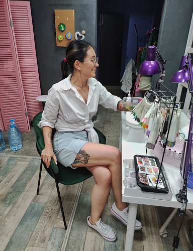 Стул на металлокаркасе Инклес дымчатый / черный глянец фото покупателя 7