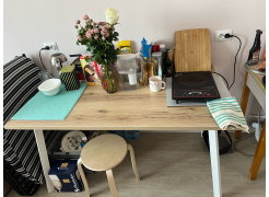 Стол Тринити Лофт 120 32 мм бетон / черный матовый фото покупателя 506