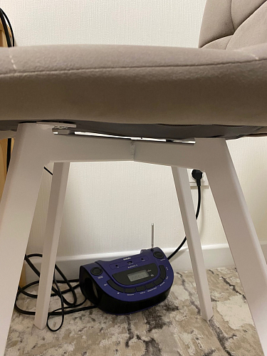 Стул на металлокаркасе Чилли синяя ткань / белый фото покупателя 330