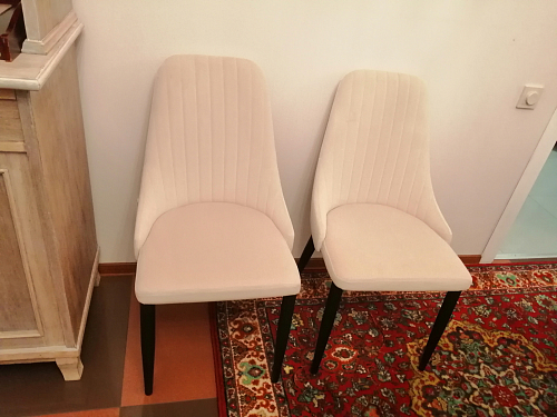 Стул на металлокаркасе Kora beige / black фото покупателя 489