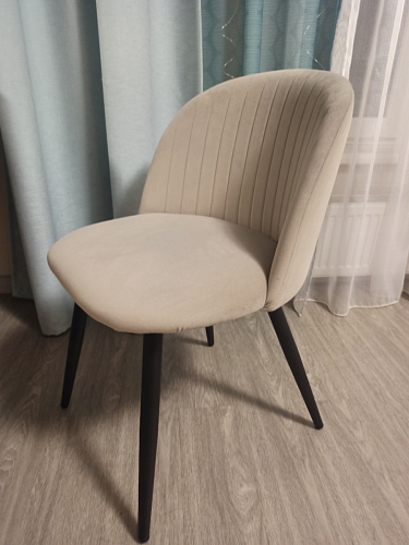 Стул на металлокаркасе Gabi 1 light blue / black / gold фото покупателя 315