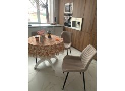 Стул на металлокаркасе Седа К крутящийся светло-серый  / белый фото покупателя 271