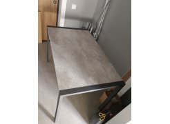 Стол Центавр 120(160)х70х75 файерстоун / черный матовый фото покупателя 18