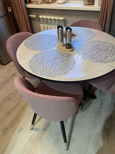 Стул на металлокаркасе Gabi latte / gold / black фото покупателя 84