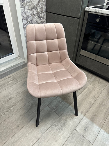 Стул на металлокаркасе Челси бежевый / черный фото покупателя 130