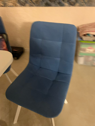 Стул на металлокаркасе Чилли синий / белый фото покупателя 977