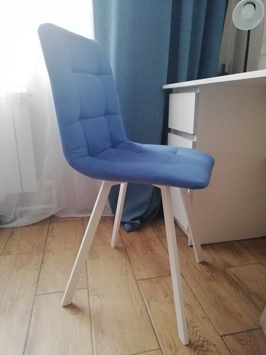 Стул на металлокаркасе Чилли К темно-серый (velutto 32) / черный фото покупателя 296