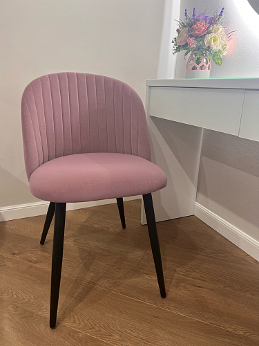 Стул на металлокаркасе Gabi dark beige / black / silver фото покупателя 942