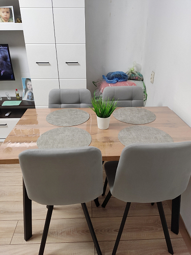 Стул на металлокаркасе Чилли темно-серый / черный каркас фото покупателя 554