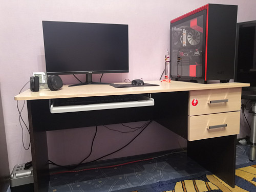 Стол письменный СП3 венге / дуб молочный фото покупателя 4