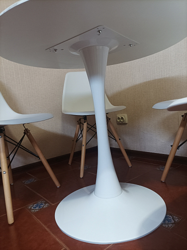 Стол Тулип 90х73 дуб вотан / белый фото покупателя 76