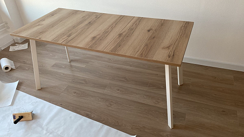 Стол раскладной Колон Лофт 120 32 мм дуб галифакс табако / черный матовый фото покупателя 25