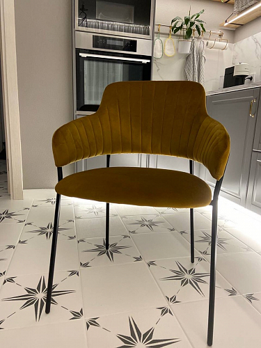 Стул на металлокаркасе Инклес темно-зеленый / черный глянец фото покупателя 18