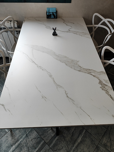 Керамический стол Вилли 140(200)х80х75 черный мрамор shakespeare black / черный фото покупателя 27