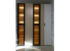 Витрина Стокгольм ШКВ-800 дуб сонома / софт черный фото покупателя 2