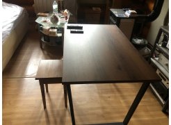 Деревянный стол Лота Лофт 120(160)х75 черный матовый / бетон светлый фото покупателя 361